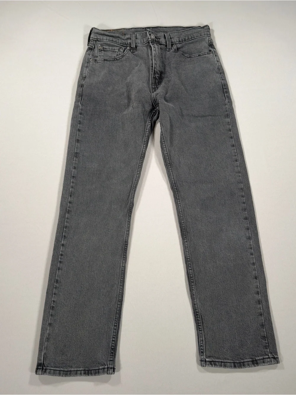 Levi's 505 Regular Fit 30x30 (Fits 30x28) Faded Black Charcoal Straight Jeans
